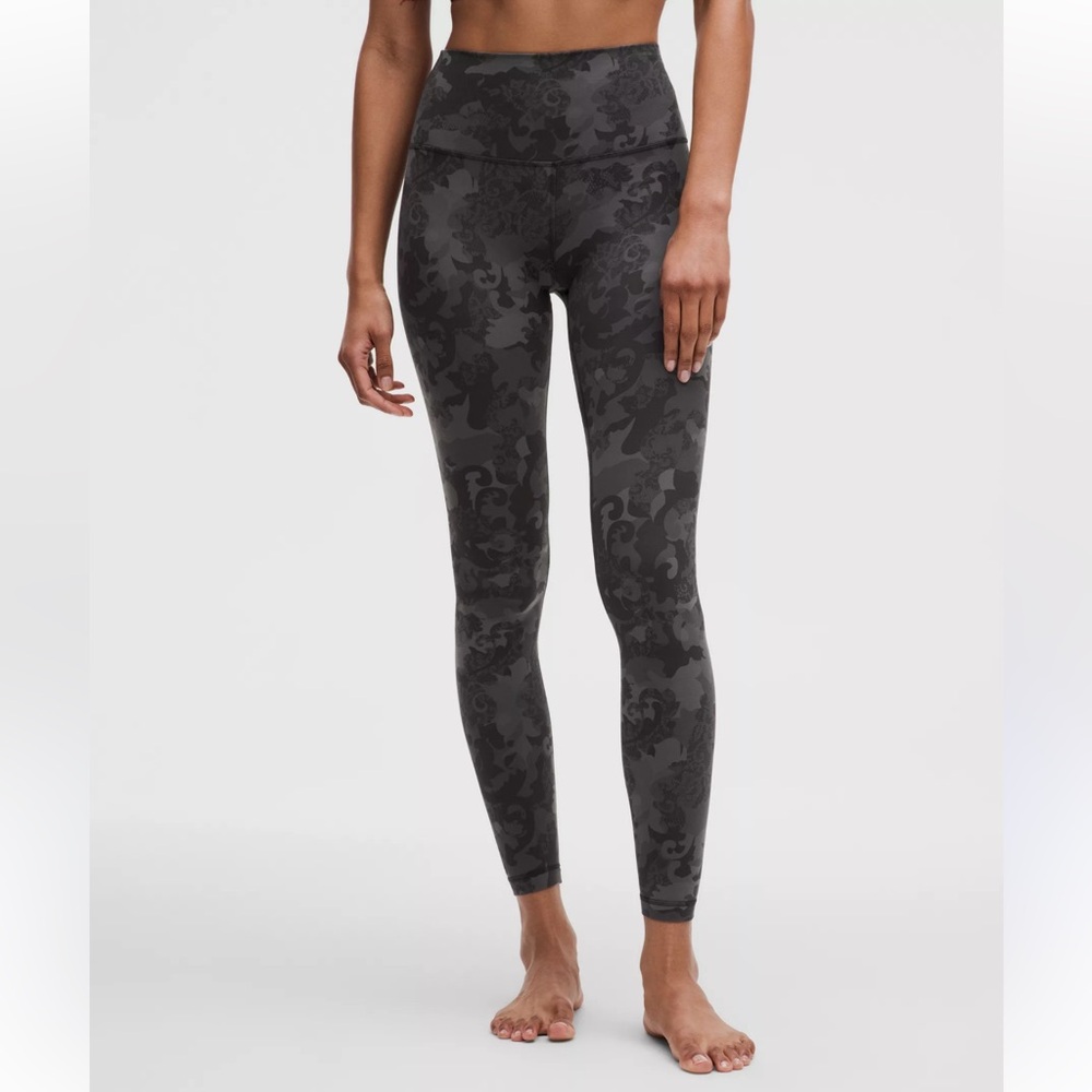 NWT lululemon Align™ High-Rise Hidden Heritage Lace Black Multi Pant 28"